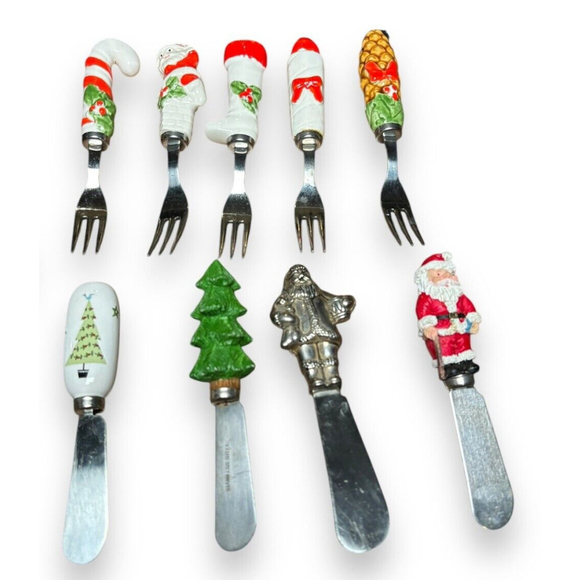 Unbranded Other - Home for Holidays Christmas Piece Canape Set And Christmas Spreaders Set Of 9